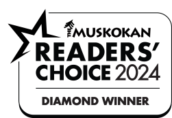 The Muskokan Readers' Choice 2024 Diamond Winner logo featuring a star design embodies the spirit of unique weddings and new beginnings.